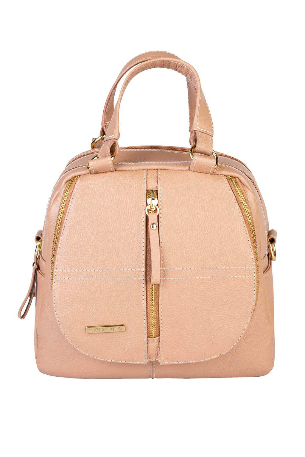 Bolsa mochila 2 em 1 em couro liso Marina - Enluaze