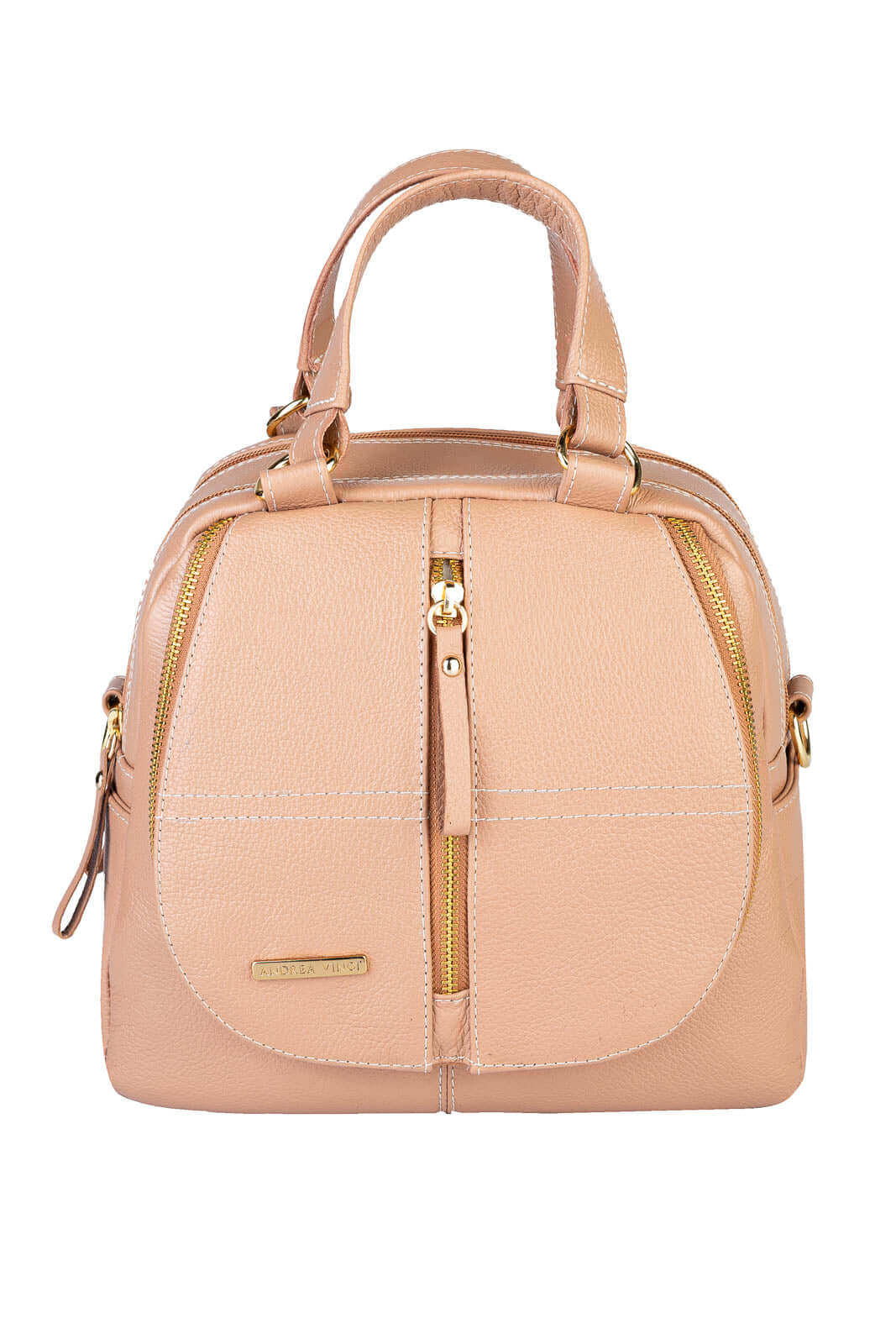 Bolsa mochila 2 em 1 em couro liso Marina - Enluaze