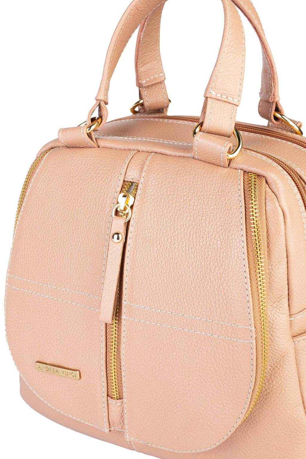 Bolsa mochila 2 em 1 em couro liso Marina - Enluaze