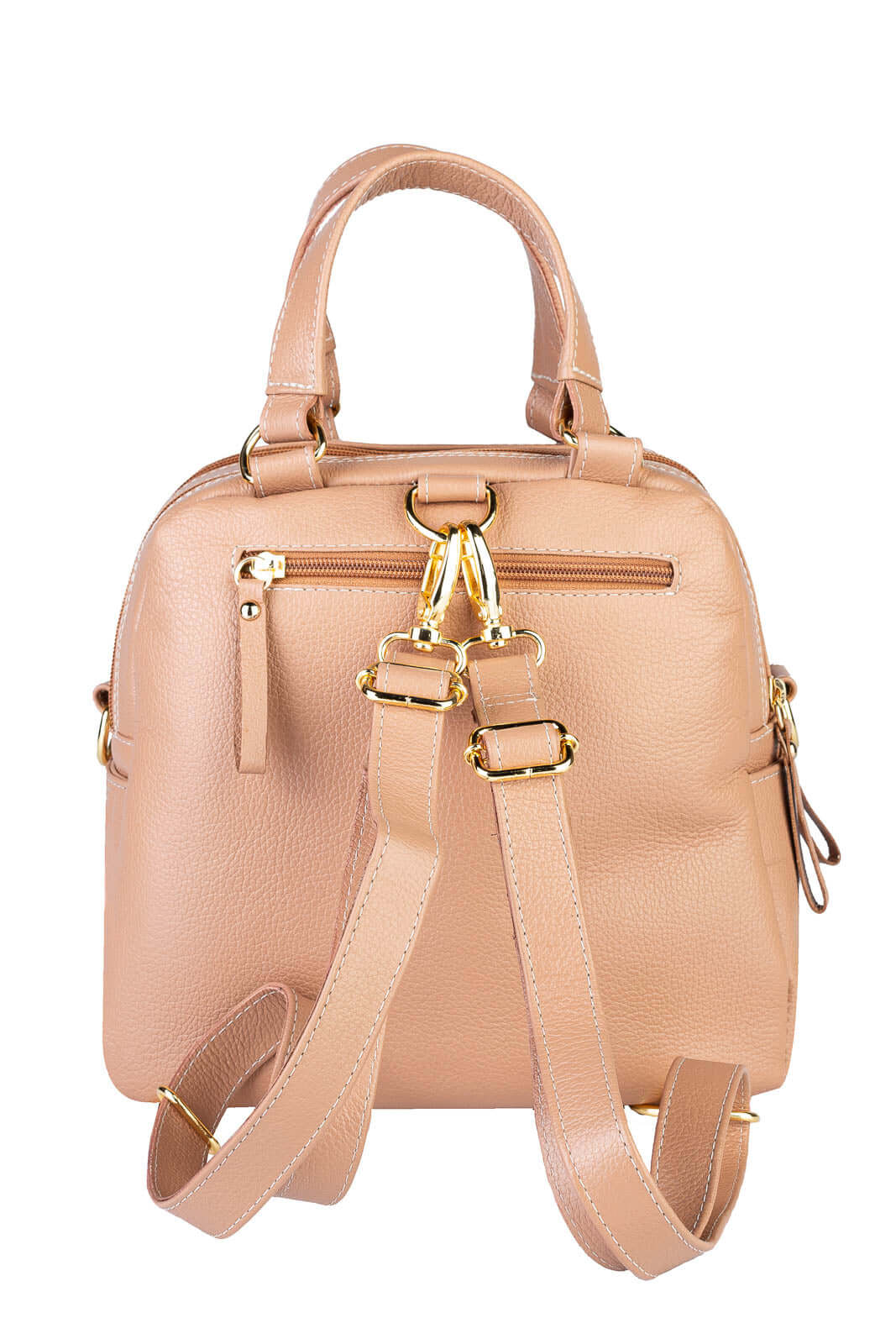 Bolsa mochila 2 em 1 em couro liso Marina - Enluaze