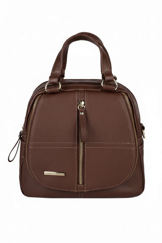 Bolsa mochila de couro liso 3 em 1 Marina