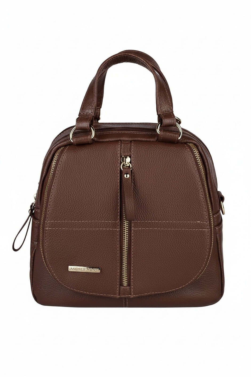 Bolsa mochila 2 em 1 em couro liso Marina - Enluaze