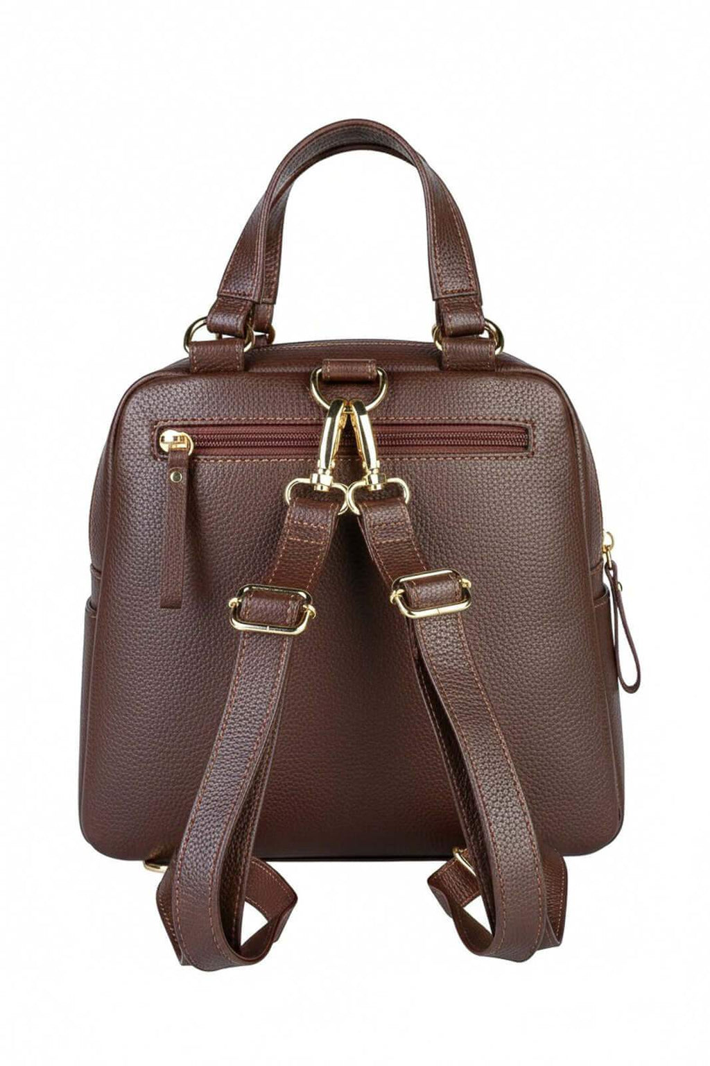 Bolsa mochila 2 em 1 em couro liso Marina - Enluaze