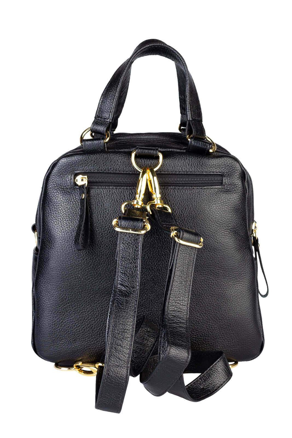 Bolsa mochila 2 em 1 em couro liso Marina - Enluaze