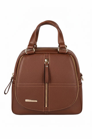 Bolsa mochila de couro liso 3 em 1 Marina