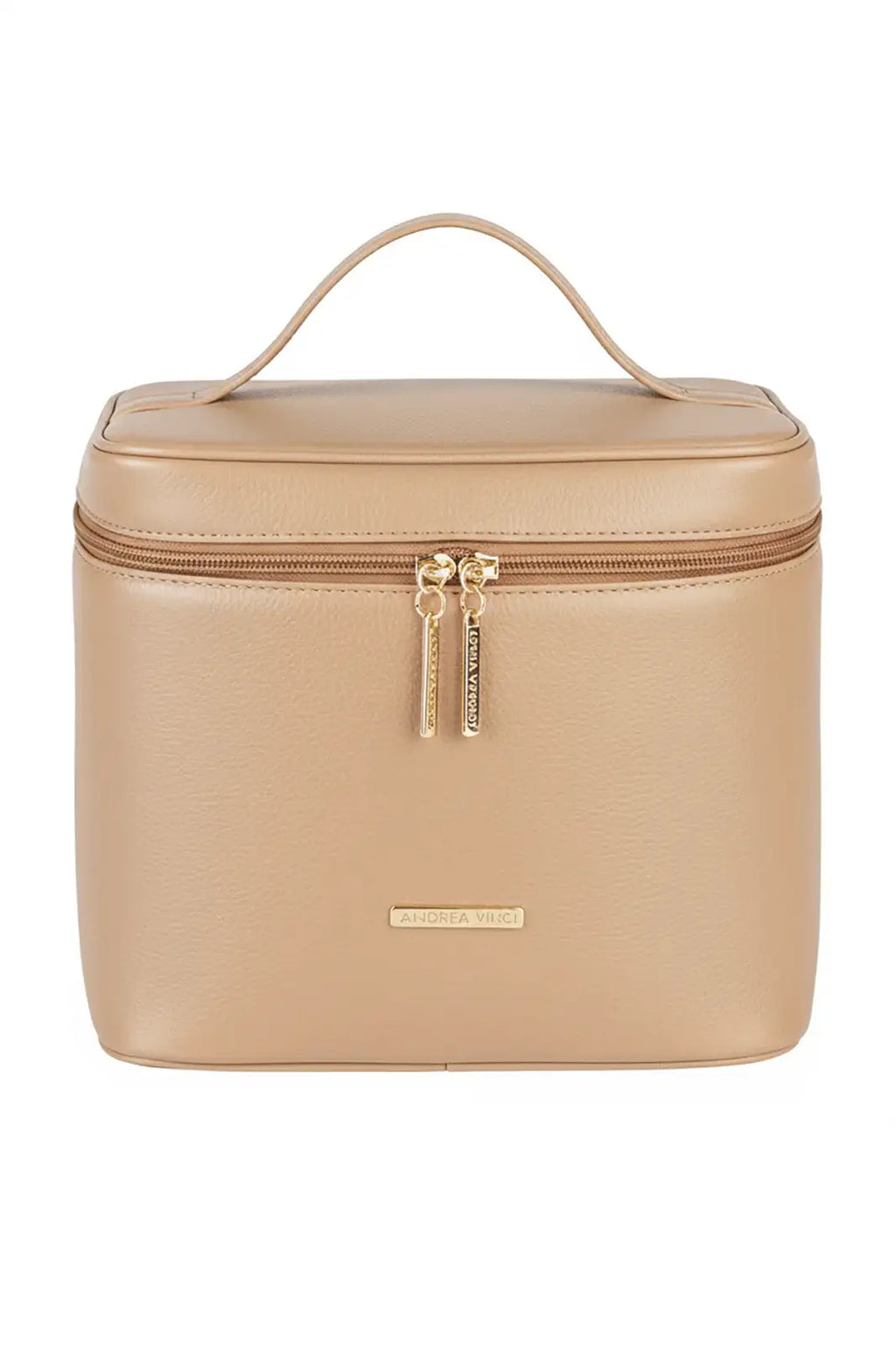 Frasqueira de viagem em couro liso Paloma - Enluaze