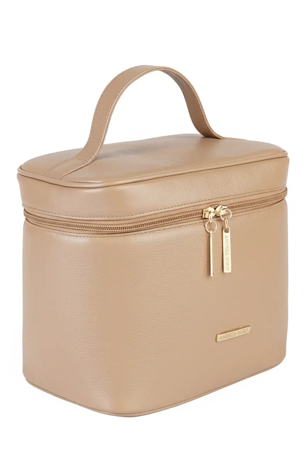 Frasqueira de viagem em couro liso Paloma - Enluaze