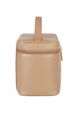 Frasqueira de viagem em couro liso Paloma