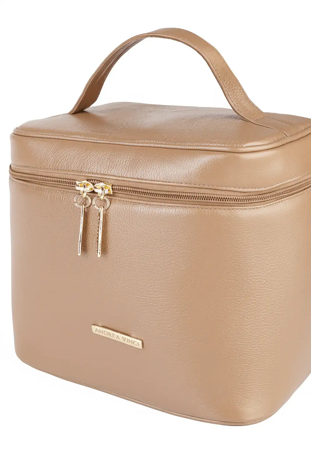 Frasqueira de viagem em couro liso Paloma - Enluaze