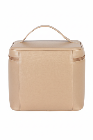 Frasqueira de viagem em couro liso Paloma