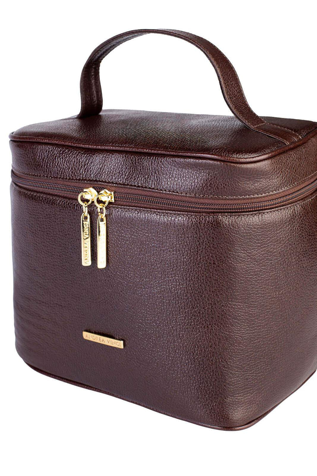 Frasqueira de viagem em couro liso Paloma - Enluaze