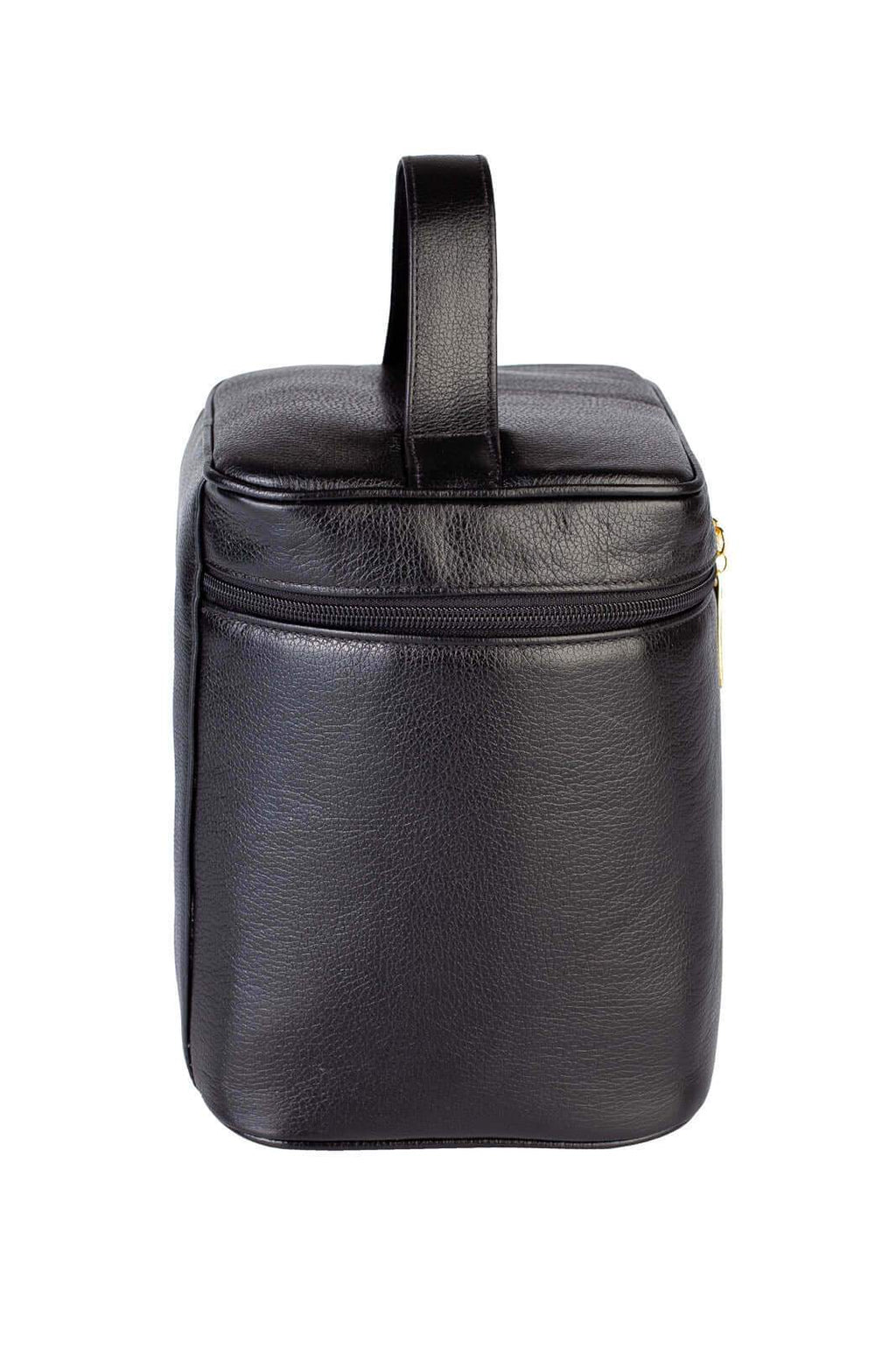 Frasqueira de viagem em couro liso Paloma - Enluaze