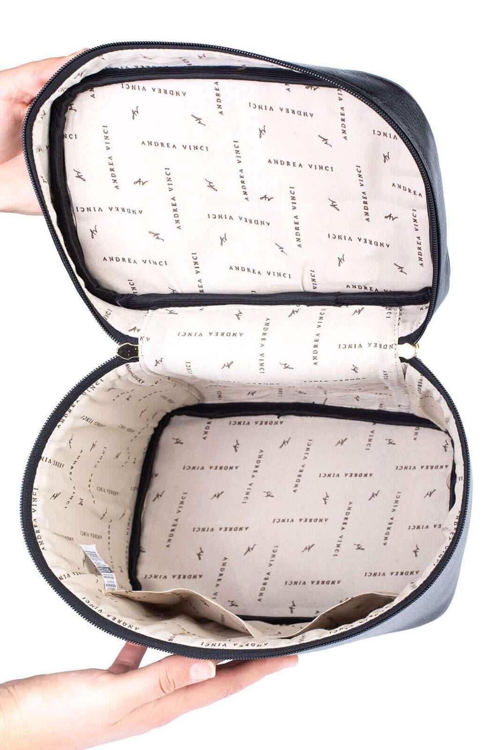 Frasqueira de viagem em couro liso Paloma - Enluaze