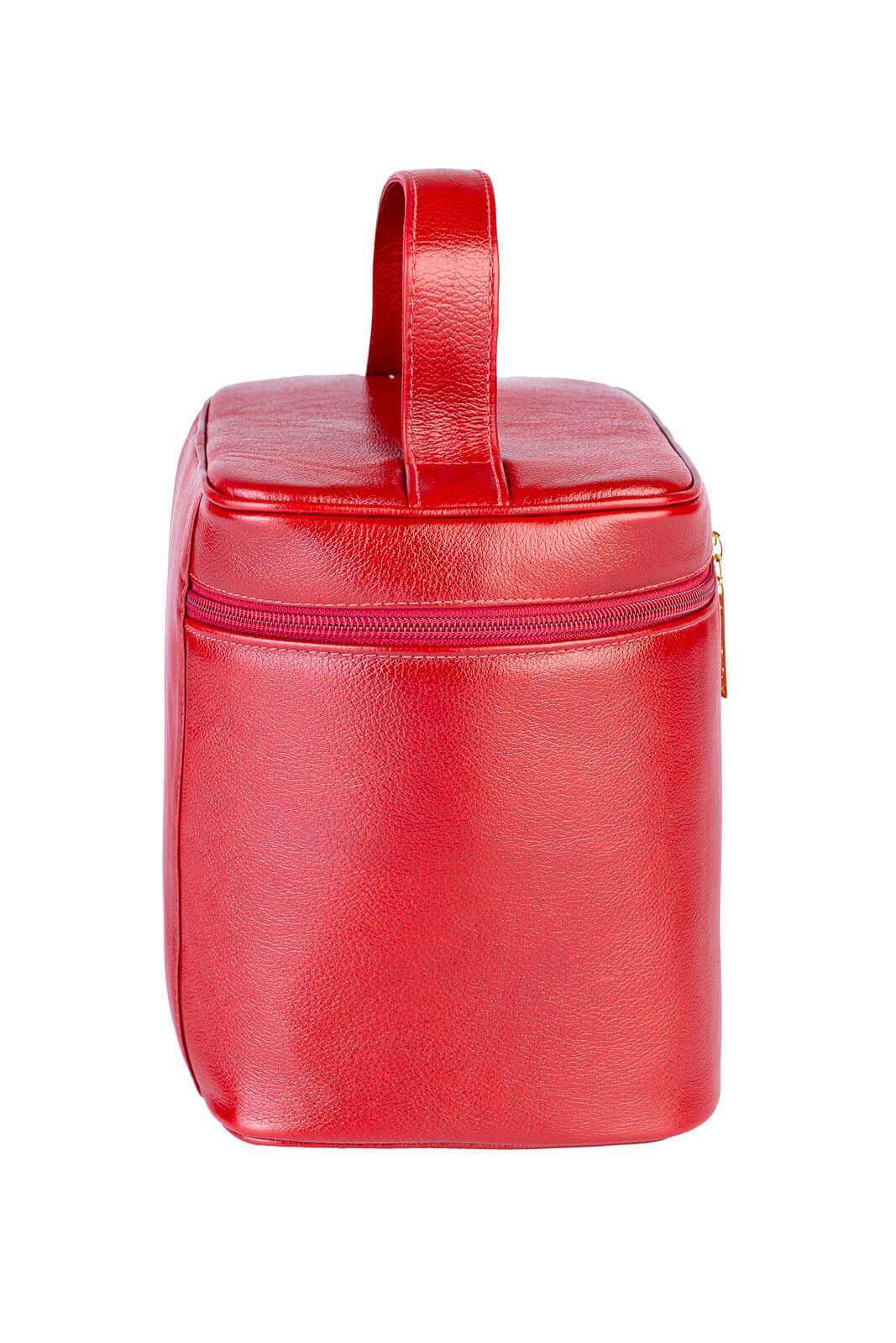 Frasqueira de viagem em couro liso Paloma - Enluaze