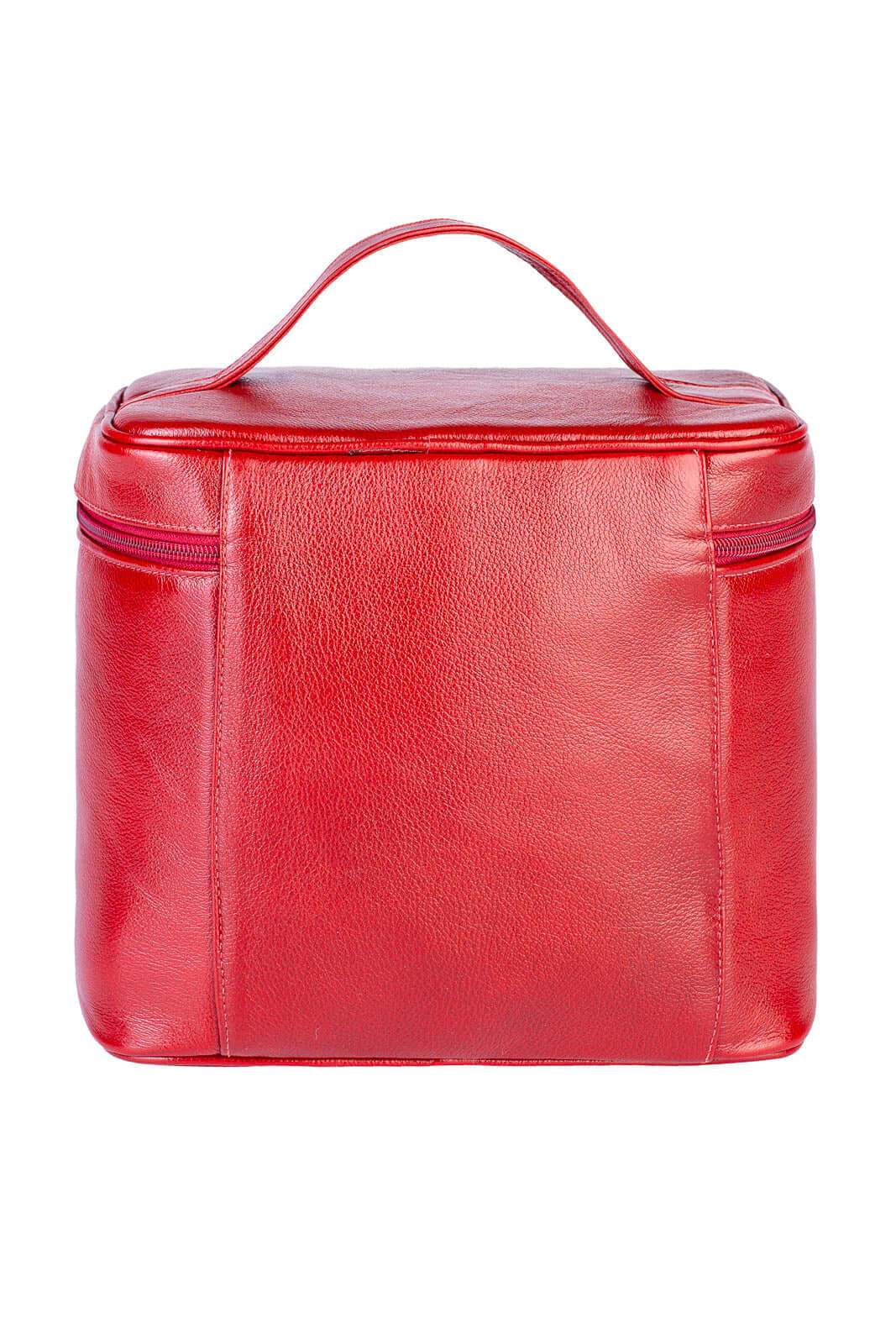 Frasqueira de viagem em couro liso Paloma - Enluaze