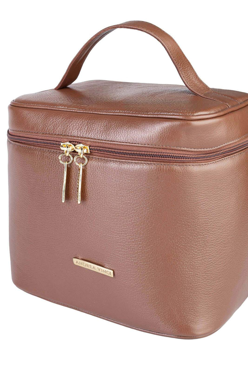 Frasqueira de viagem em couro liso Paloma - Enluaze