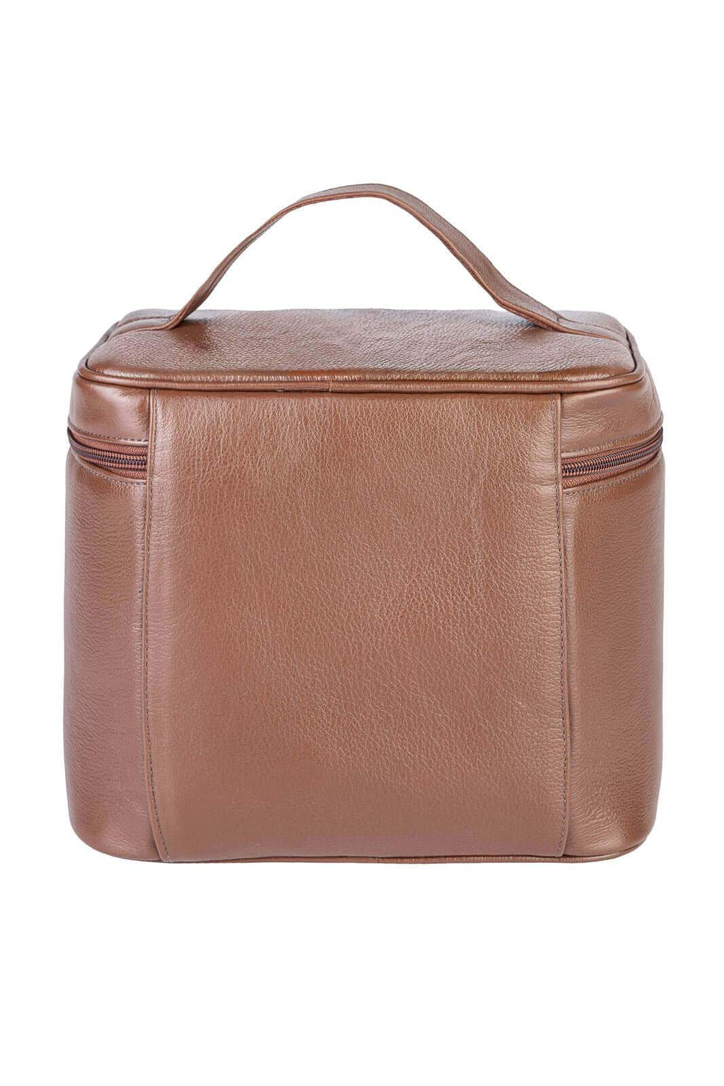 Frasqueira de viagem em couro liso Paloma - Enluaze