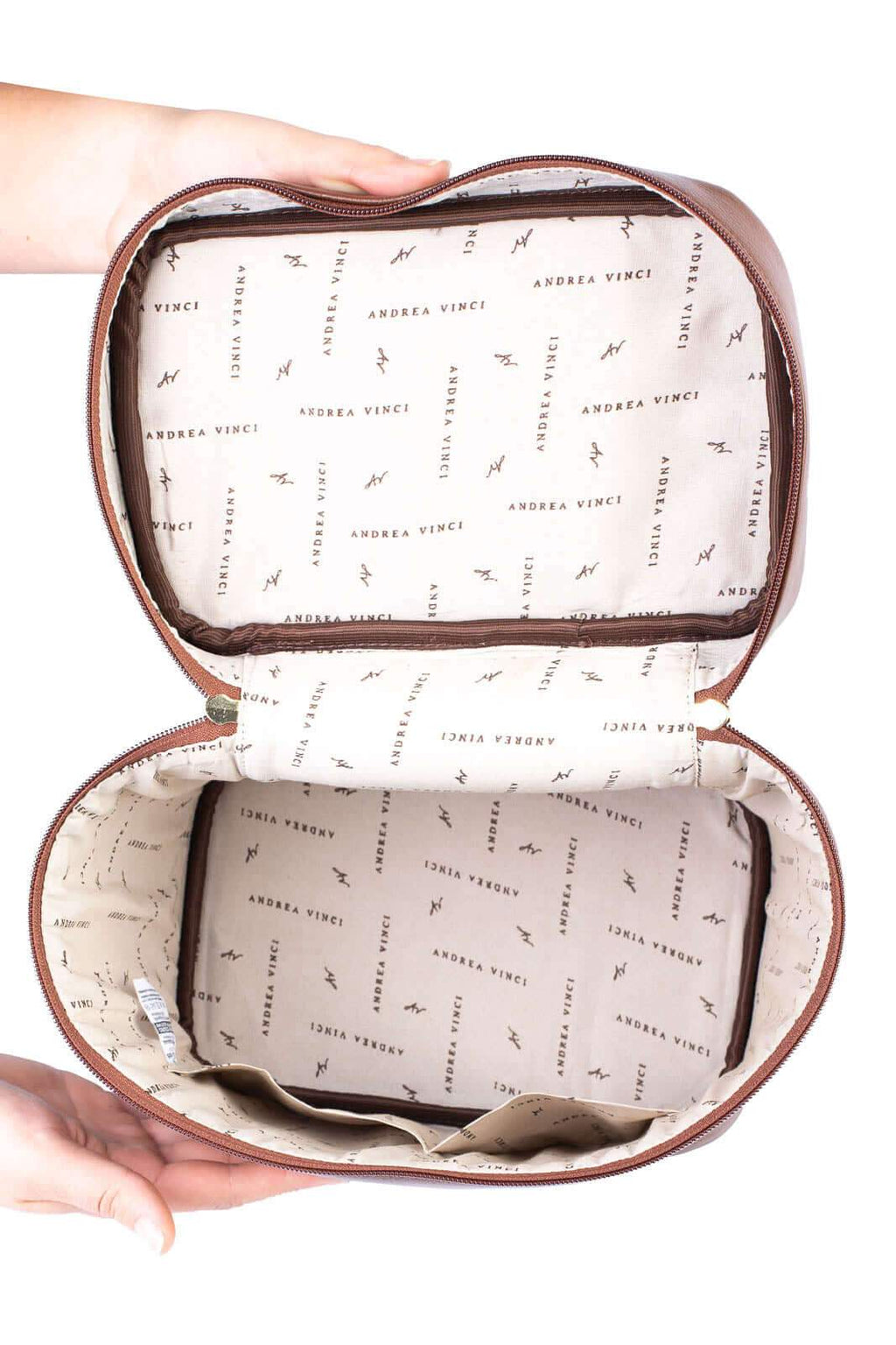 Frasqueira de viagem em couro liso Paloma - Enluaze