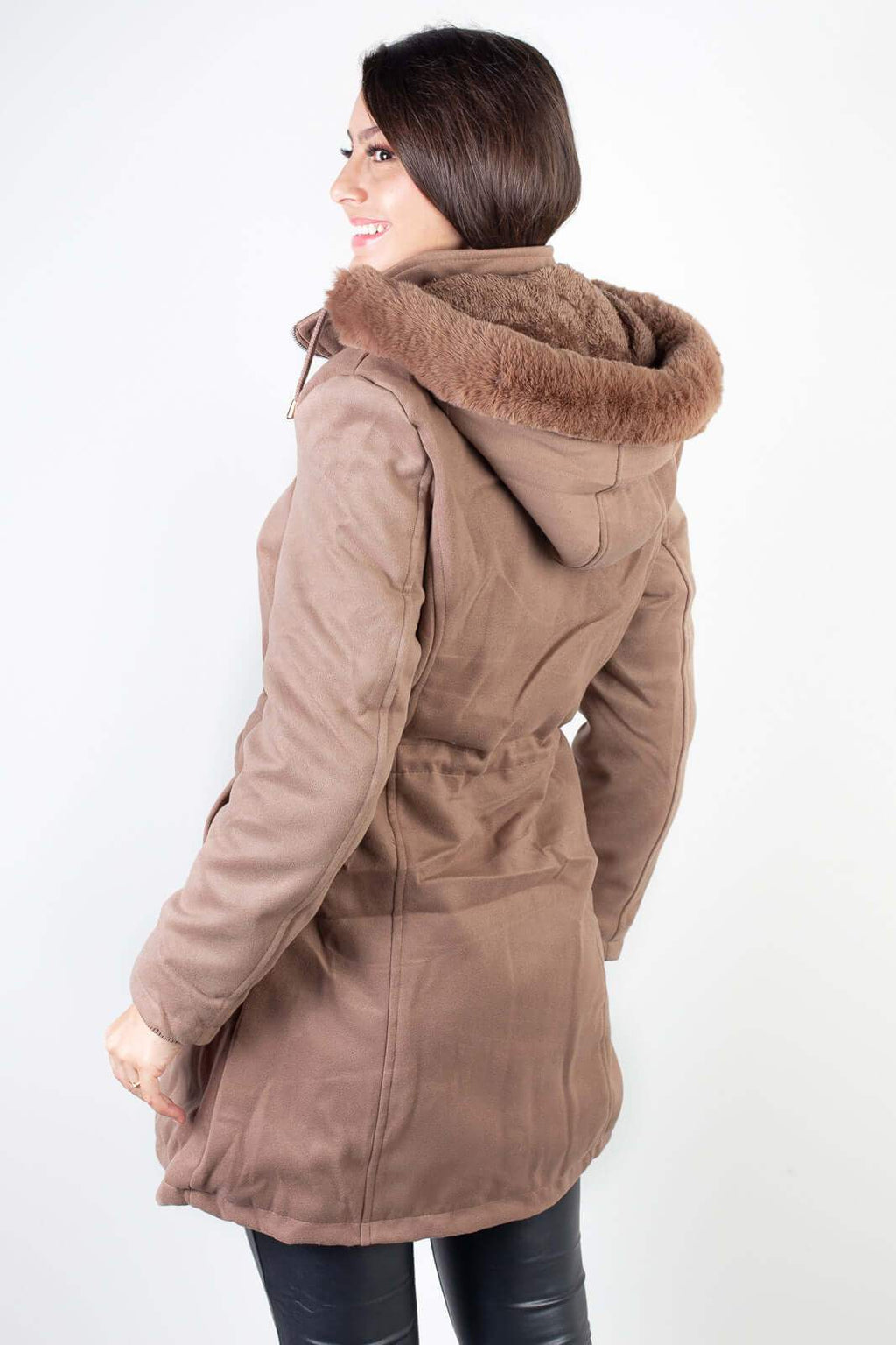 Jaqueta feminina lã batida sintética 84286 - Enluaze