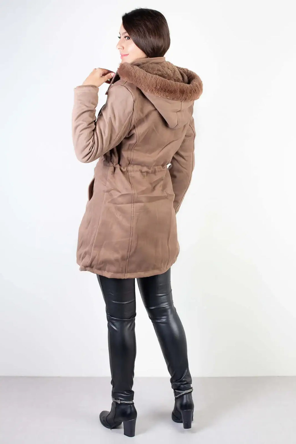 Jaqueta feminina lã batida sintética 84286 - Enluaze