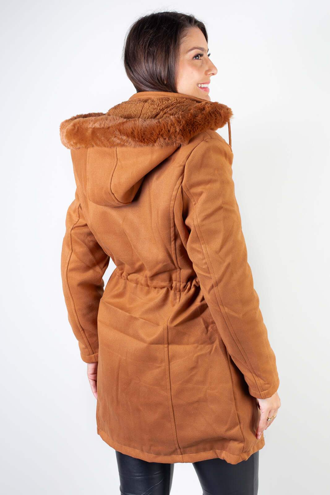 Jaqueta feminina lã batida sintética 84286 - Enluaze