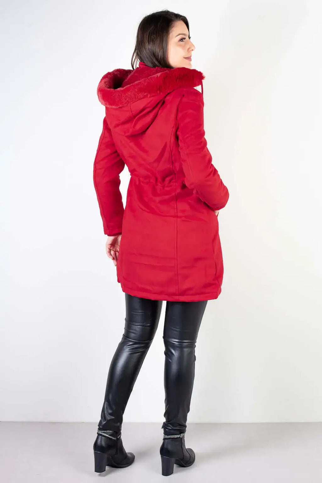 Jaqueta feminina lã batida sintética 84286 - Enluaze