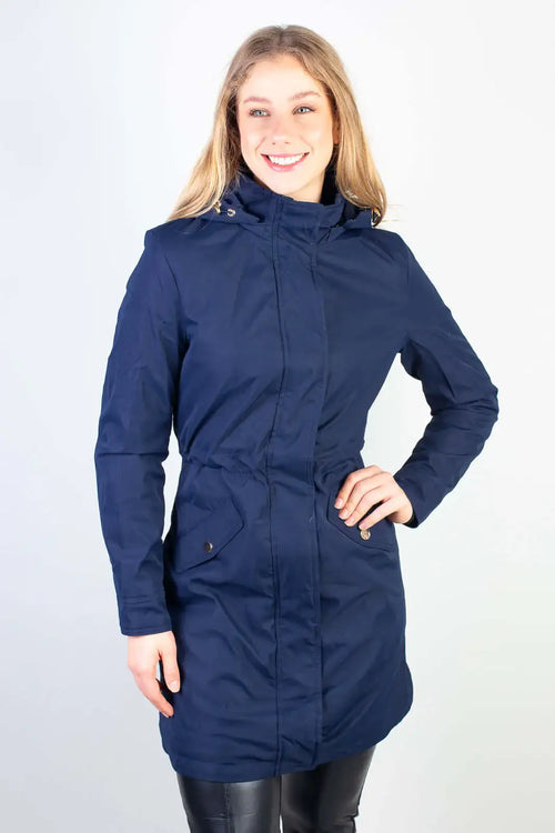 Parka feminina impermeável com capuz removível 84176 - Enluaze