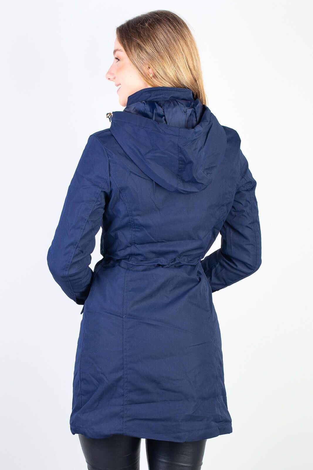Parka feminina impermeável com capuz removível 84176 - Enluaze