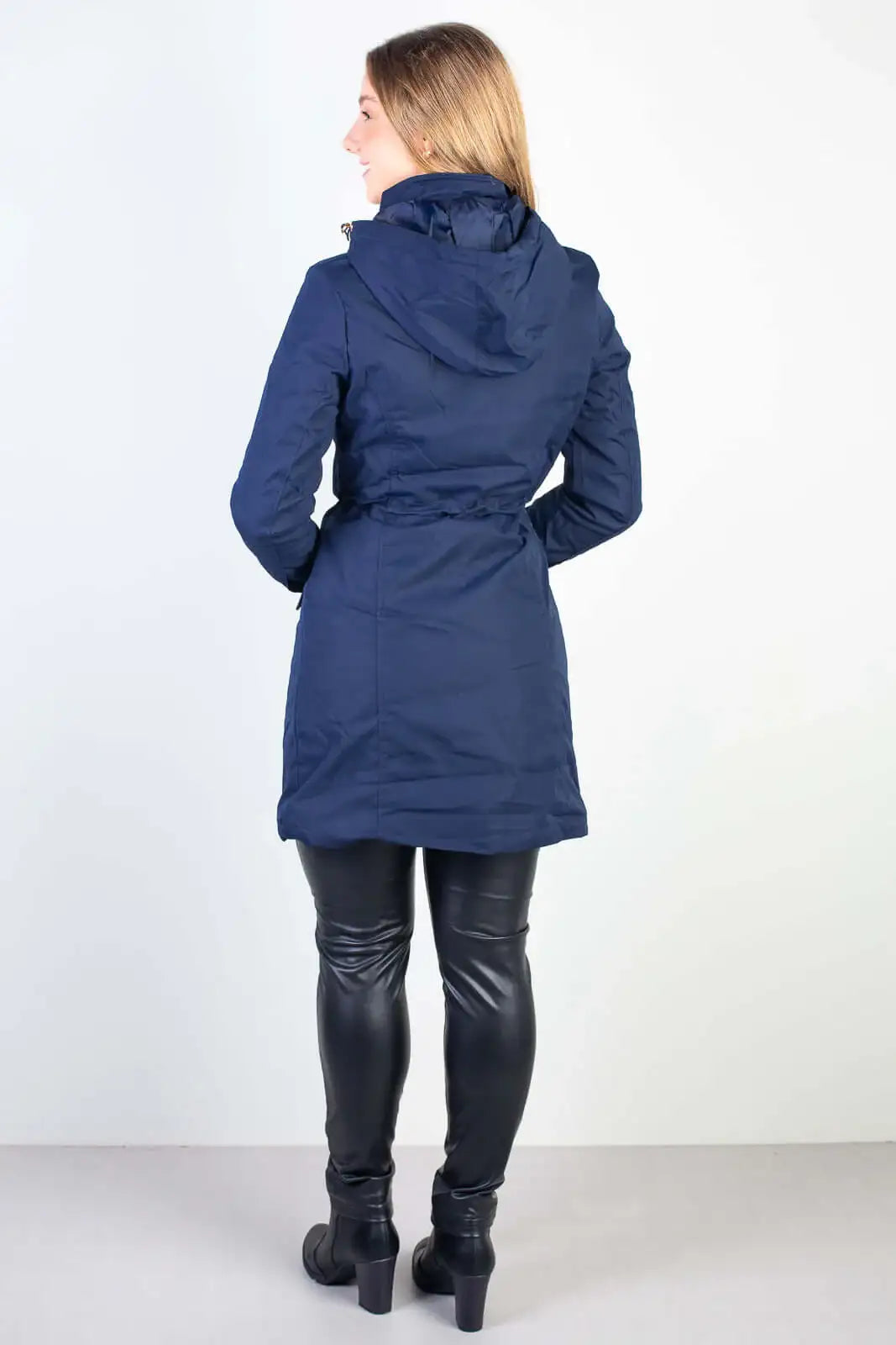 Parka feminina impermeável com capuz removível 84176 - Enluaze