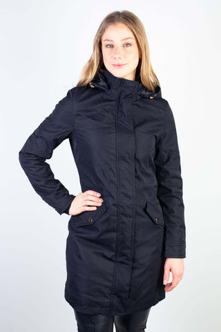 Parka feminina impermeável com capuz removível 84176