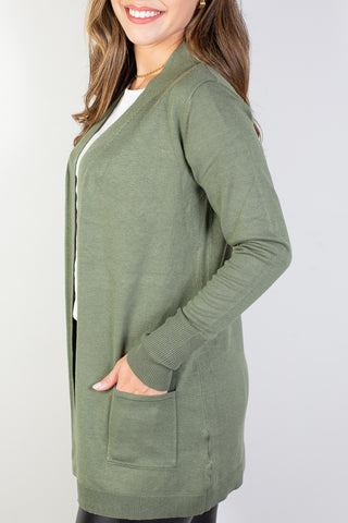 Cardigan de malha alongado feminino 85096