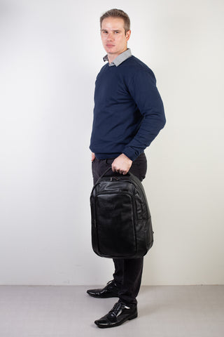 Mochila de couro executiva para notebook Oliver