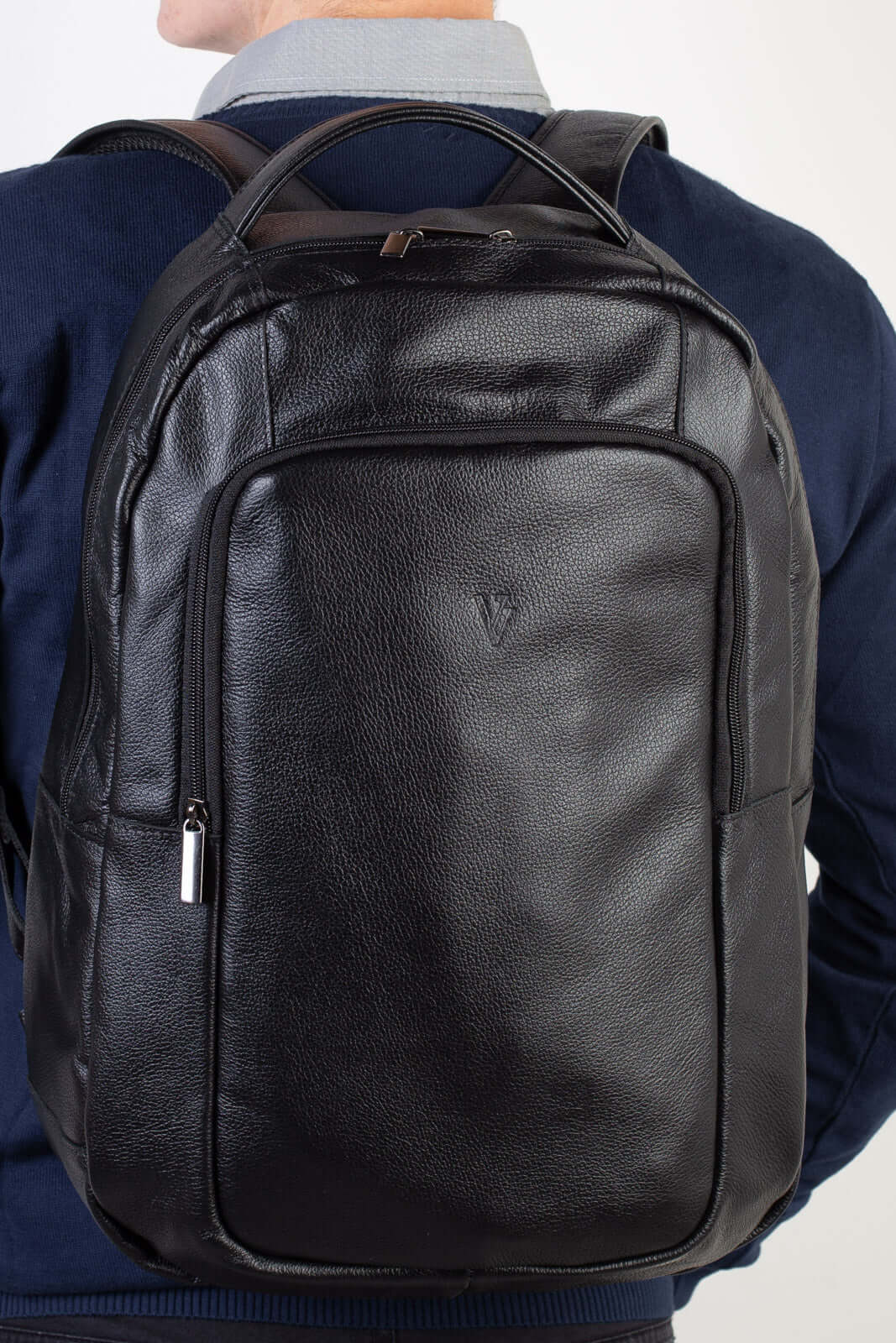 Mochila de couro executiva para notebook Oliver - Enluaze