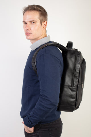 Mochila de couro executiva para notebook Oliver