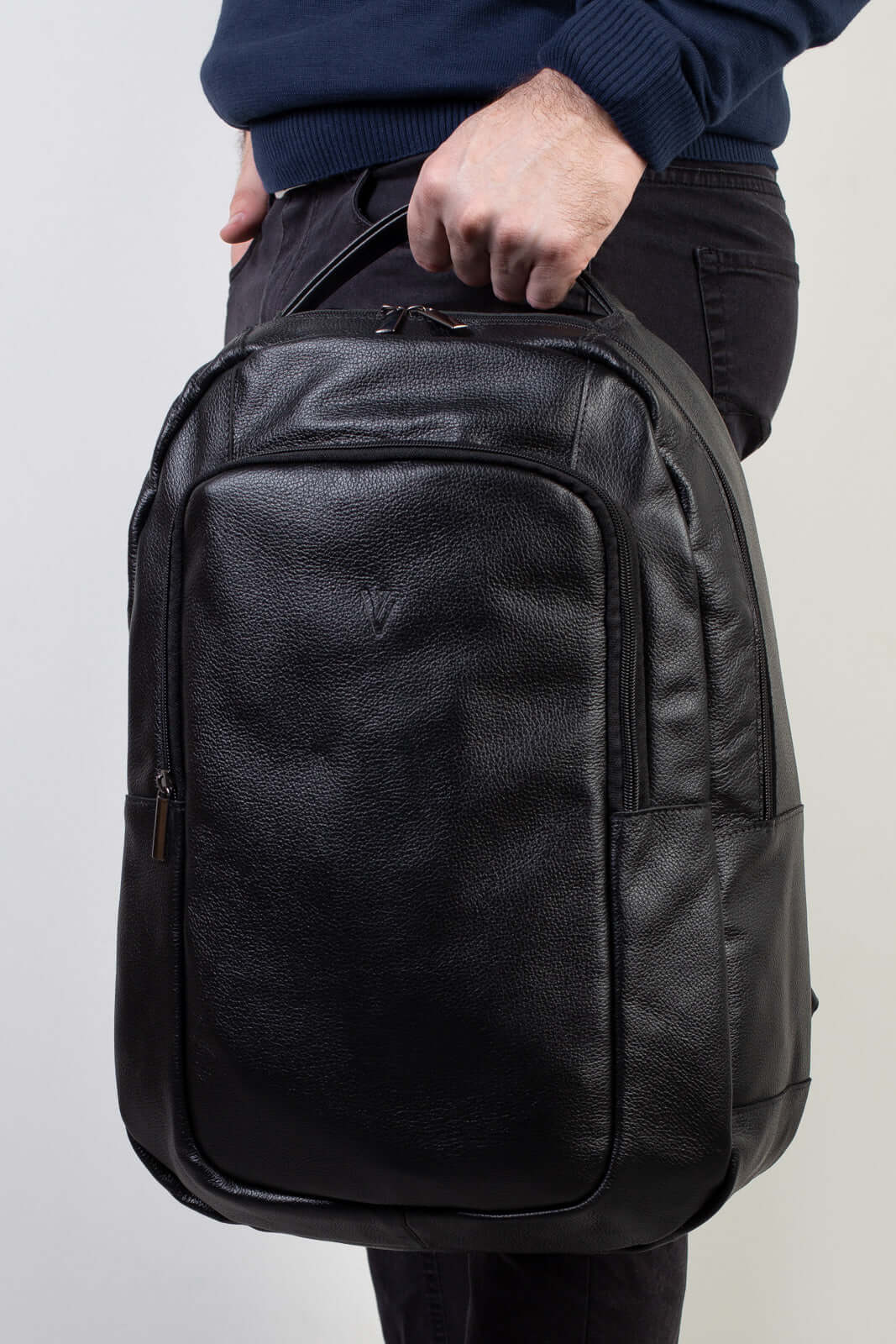 Mochila de couro executiva para notebook Oliver - Enluaze