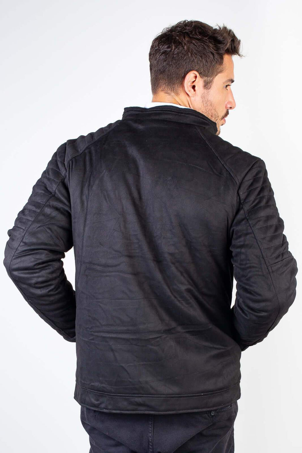 Jaqueta suede masculina forrada 94125 - Enluaze