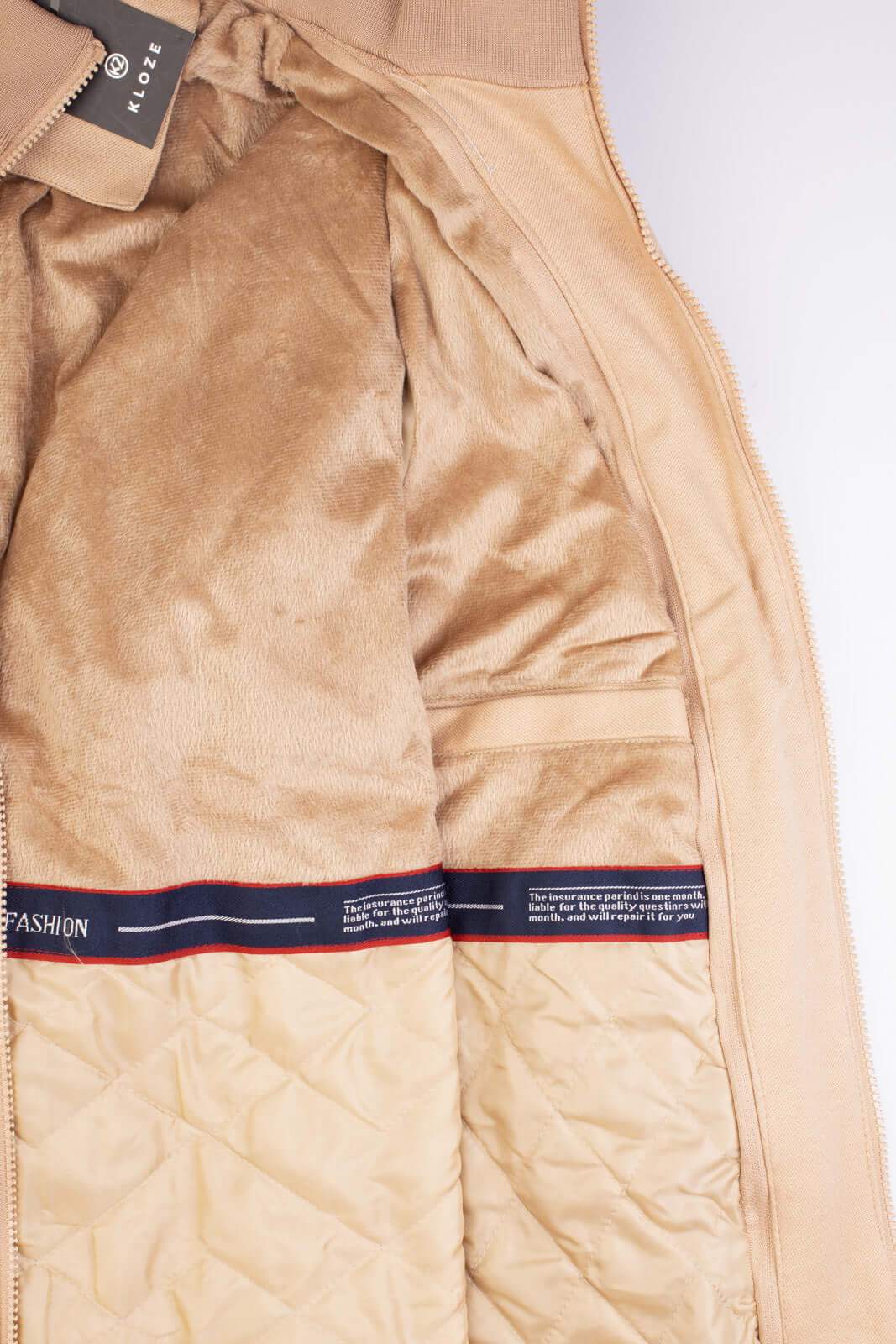 Casaco masculino lã sintética gola removível 94198 - Enluaze