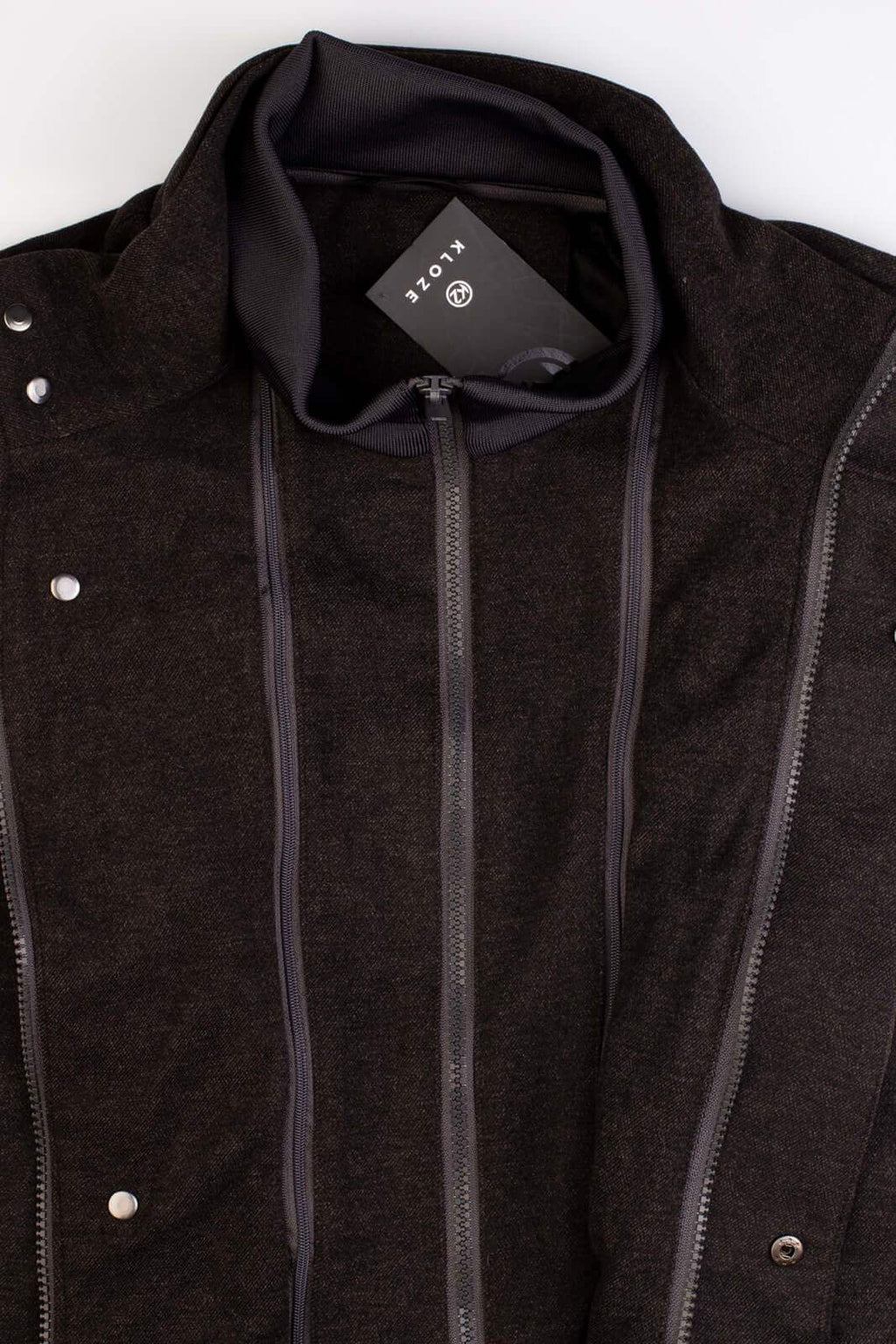 Casaco masculino lã sintética gola removível 94198 - Enluaze