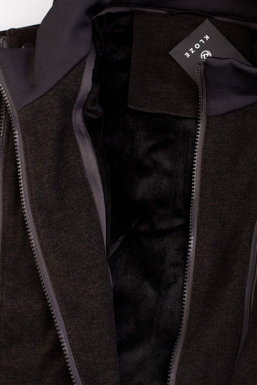 Casaco masculino lã sintética gola removível 94198 - Enluaze