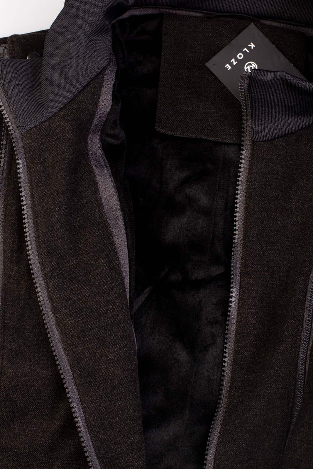 Casaco masculino lã sintética gola removível 94198 - Enluaze