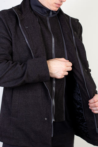 Casaco masculino lã sintética gola removível 94198 - Enluaze - Bolsas, Mochilas e Acessórios em Couro Legítimo
