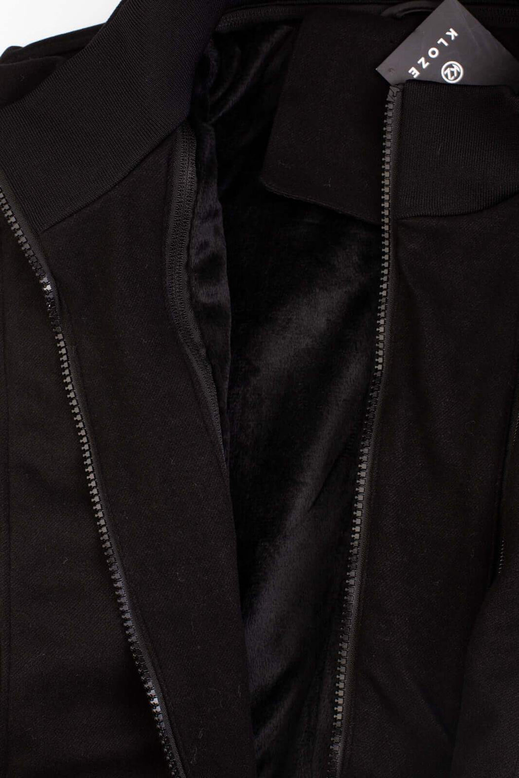 Casaco masculino lã sintética gola removível 94198 - Enluaze