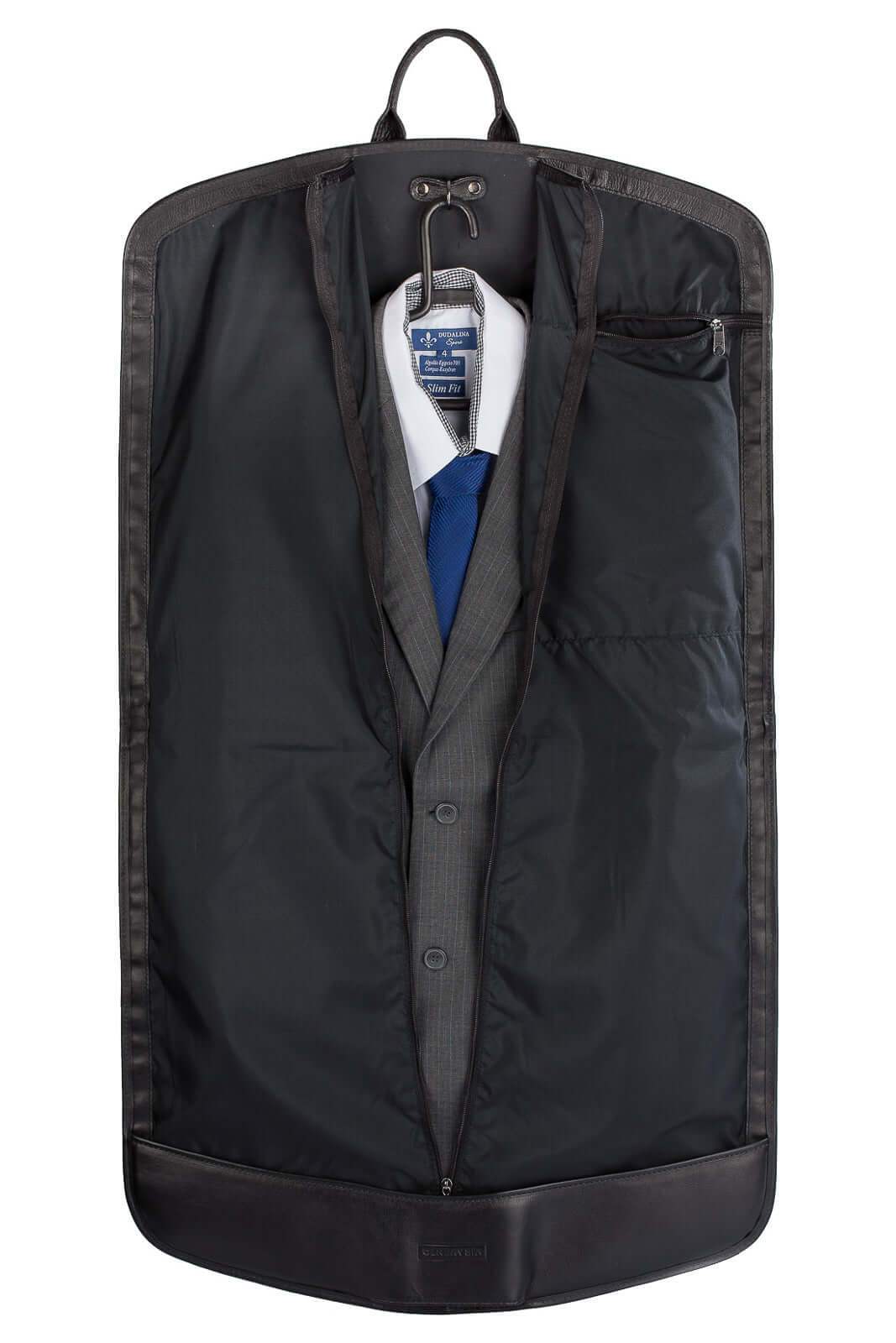 Porta-Terno em couro executivo para viagem - Enluaze