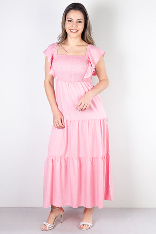 Vestido feminino longo viscose slub lastex 51683