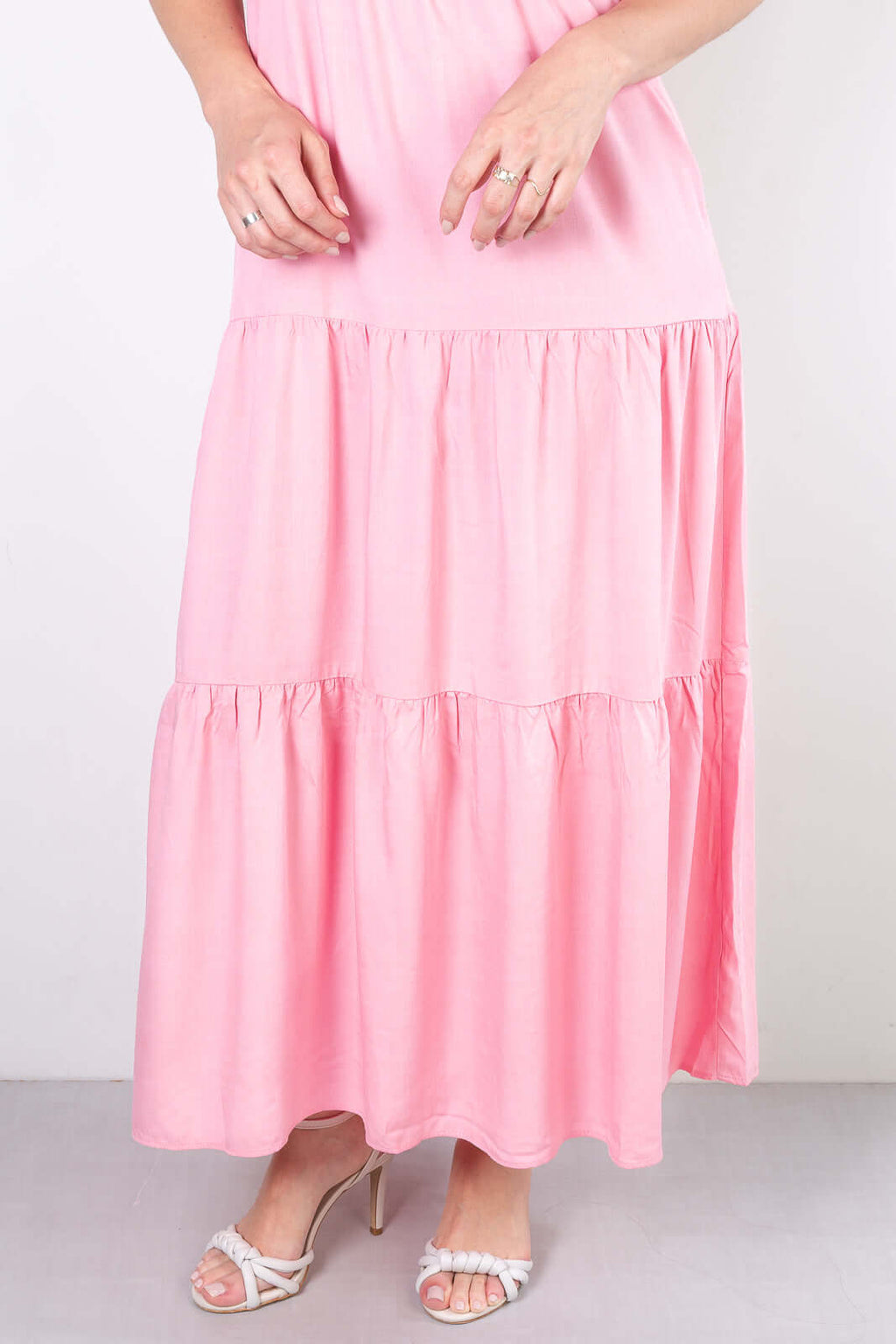 Vestido feminino longo viscose slub lastex 51683 - Enluaze