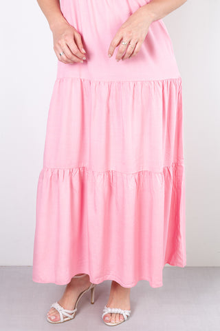 Vestido feminino longo viscose slub lastex 51683