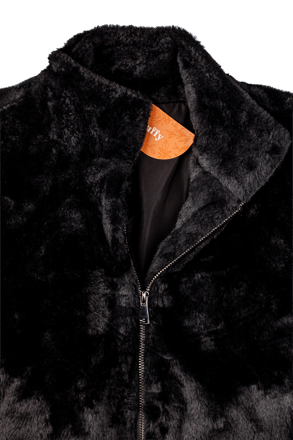 Jaqueta bomber feminina de pelúcia gola alta 61250