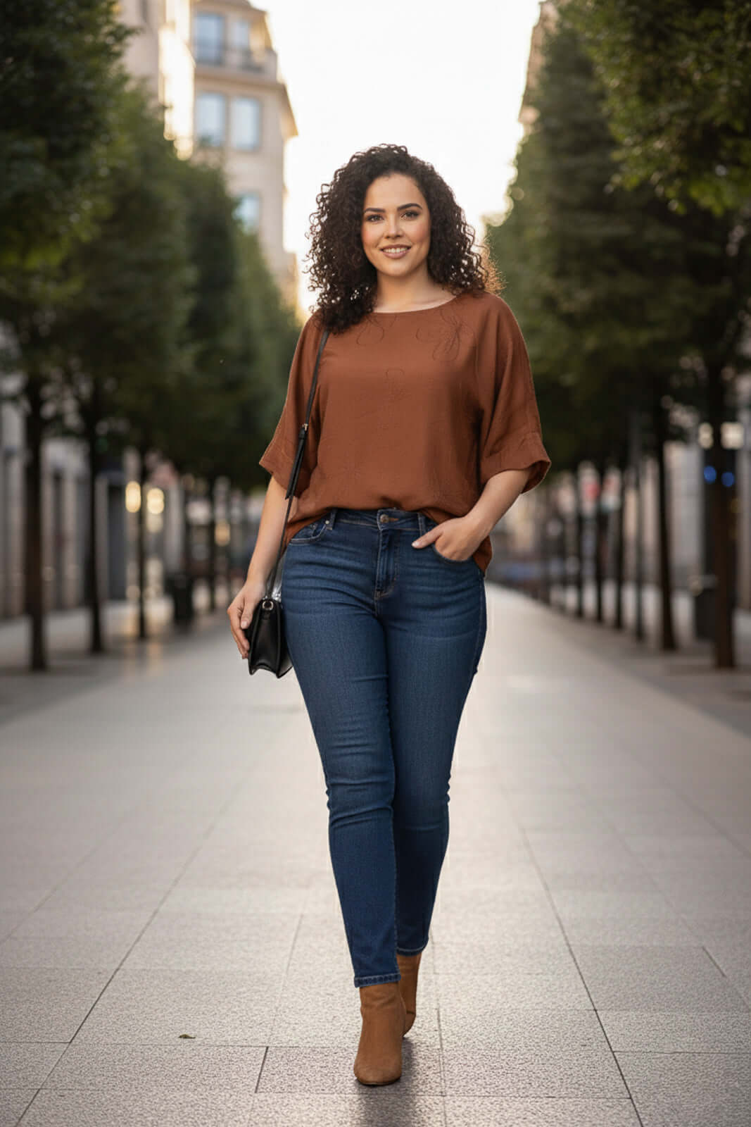 Blusa feminina manga 7/8 bordada 51111 - Enluaze