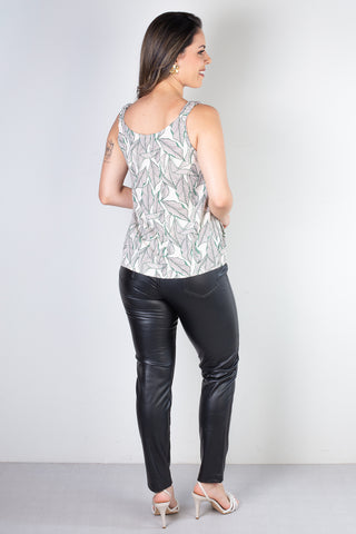 Blusa feminina regata botões 51144