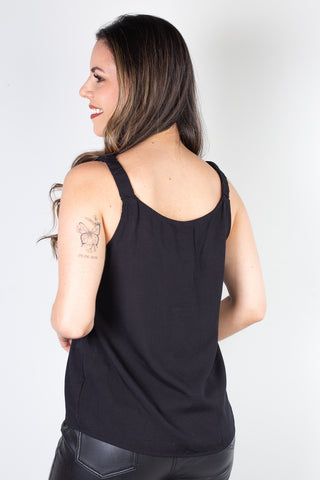 Blusa feminina regata botões 51144